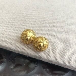 Vintage Gold Tone Pierced Earrings